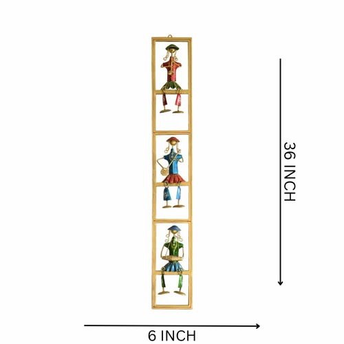 Decorative Metal Multicolor Jhula Frame | Handcrafted Artistic Home D?cor Piece for Living Room & Temple