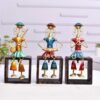 Decorative Metal Musician Stool Dolls | Handcrafted Musician Figurines for Artistic Home & Office Decor
