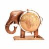 Handcrafted Metal Elephant with Globe | Antique Decorative Figurine for Table & Living Room Decor