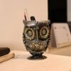 dsc-8073-c-1000x1000-1.jpg Handcrafted Metal Owl Pen Holder for Desk | Stylish Stationery Organizer | Artistic Home & Office Table Decor Gift