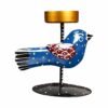 Decorative Metal Small Bird T Lite in Blue Color | Handcrafted Tealight Holder for Home & Table Decoration
