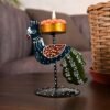 dsc-8196-c-500x500-2.jpg Metal Peacock T Lite Holder for Decoration | Elegant Tealight Candle Stand for Living Room & Gifting