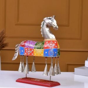 Decorative Metal Horse Bell | Vintage-Style Handcrafted Door Hanging Bell for Home D?cor, Garden & Entrance | Artistic Metal Craft Gift