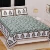 100% Cotton Printed Double Bedsheet Set with 2 Pillow Covers ? Soft, Breathable Ethnic Design Bed Linen