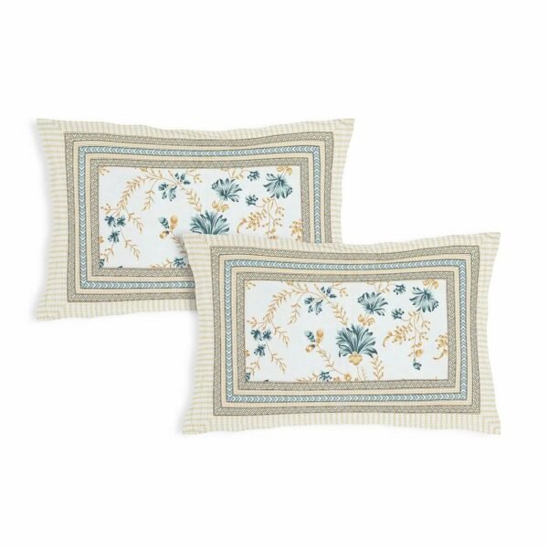 Jaipuri 100% Cotton King?Size Bedsheet ? Traditional Rajasthani Floral & Geometric Print ? Soft, Breathable Home Bedding