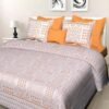100% Cotton Printed Double Bedsheet with 2 Pillow Covers ? Soft & Breathable Ethnic Design Bed Linen