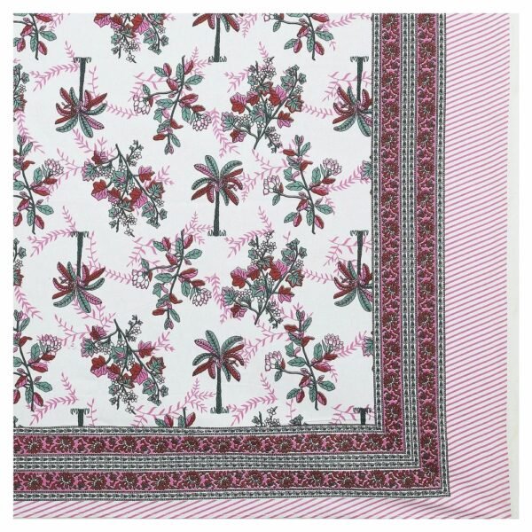 18-4-1000x1000-1.jpg Premium 100% Cotton Jaipuri Print Double / Queen Bedsheet ? Traditional Rajasthani Floral Design, Soft & Breathable Ethnic Bed Sheet