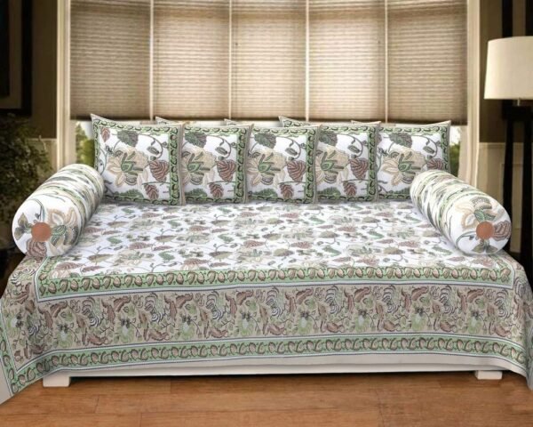 Premium Cotton Double Bedsheet Set ? Elegant Floral Pattern With 2 Pillow Covers, Soft & Durable Home Bedding