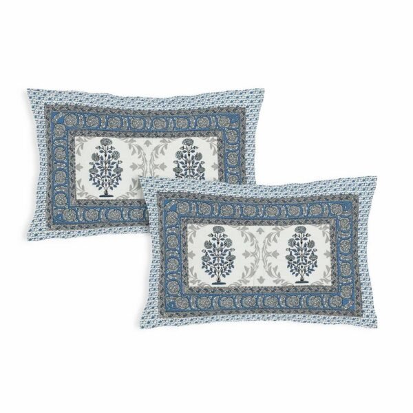 3-1-1000x1000-1.jpg Jaipuri King / Double Size Cotton Bedsheet ? Authentic Rajasthani Block Print, 100% Soft Breathable Cotton, Traditional Handcrafted Design