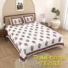 Hand Block Print King Size Cotton Bed Sheet ? Traditional Indian Design, Soft & Durable Bedding