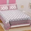 Jaipuri Printed Cotton King Size Bedsheet ? Soft, Breathable, Double Bed Sheet for Bedroom Decor