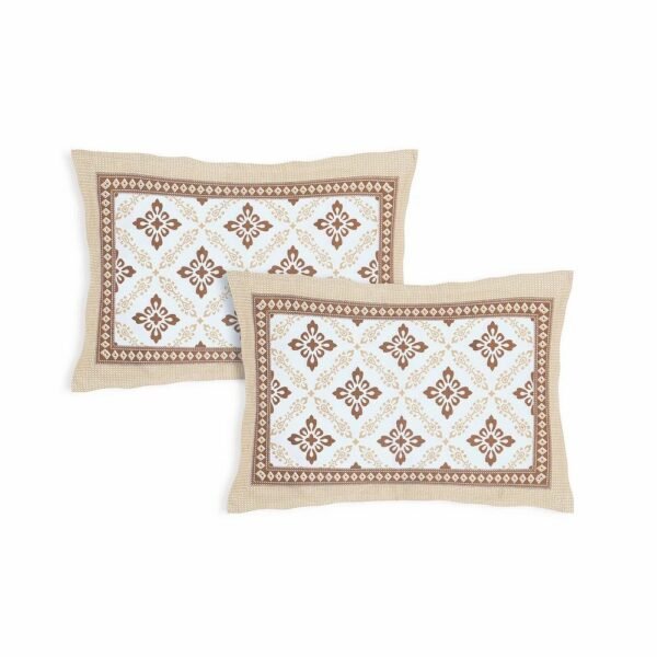 Premium Cotton King Size Block Print Bedsheet ? Elegant Floral Hand?Printed Design, Soft & Breathable Double Bed Sheet for Bedroom Decor