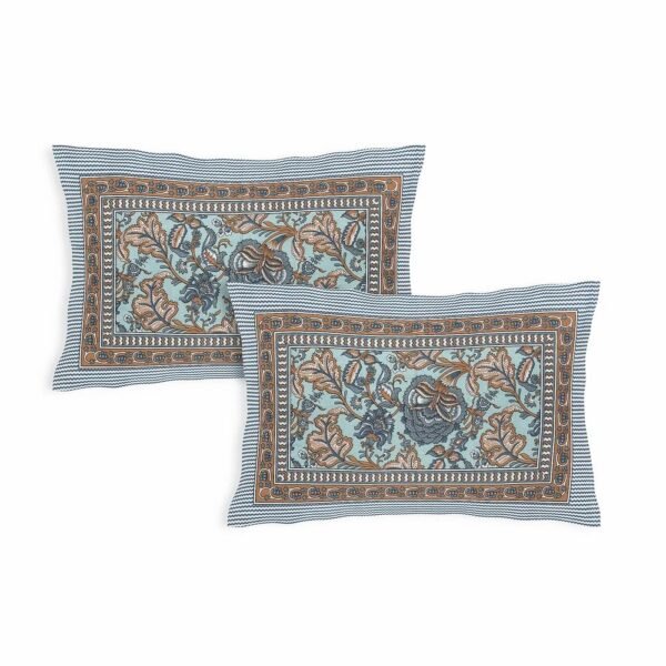 Premium Cotton Double Bedsheet ? Soft, Breathable Hand?Printed Design for Stylish Bedroom Decor