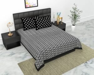 Jaipuri King Size Cotton Double Bedsheet ? 100% Premium Cotton, Traditional Rajasthani Hand?Block Print, Soft & Breathable Bed Linen