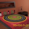 ST1001 Jaipuri Printed 100% Cotton Double Bedsheet with 2 Pillow Covers ? Soft, Breathable Rajasthani Design Bed Linen