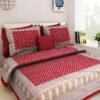 Jaipuri Printed Cotton Double Bedsheet ? Traditional Handcrafted Design, Soft & Comfortable King/Double Size?