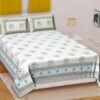 07-01-1000x1000-3.jpg Jaipuri 100% Cotton King?Size Bedsheet with 2 Pillow Covers ? Traditional Rajasthani Block Print, Soft & Breathable Home Bedding