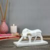 1-10.jpg White Bull Statue with Golden Accents - Decorative Figurine for Home and Office
