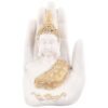 1-17-1.jpg Polyresin Hand Palm Buddha Idol Showpieces for Living Room,Gift Items for Diwali,Decoration Item for Home decor,Table Decorations(White Buddha)