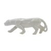 1-24.jpg White Ceramic Panther Figurine - Elegant Home Decor - Animal Sculpture