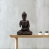1-27-1.jpg Meditation Buddha Statue with Lotus Bowl for Office Decor, Bronze Antique Finish, 24.1 x 16.5 cm