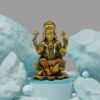 Golden Ganesha Statue - Remover of Obstacles - Hindu God Decorative Figurine for Home & Office
