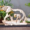 1-3.jpg Artistic Resin Elephant Sculpture - Elegant Elephant Figurine for Home & Office Decor