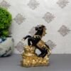 1-30.jpg Elegant Black and Gold Horse Statue - Luxurious Decor for Home & Office