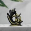 1-31-2.jpg Black & Gold Resin LordGanesha Statue with OM Script Decorative Puja Room & Home Temple Idol, Spiritual Showpiece for Diwali, Ganesh Chaturthi & Good Luck Gift