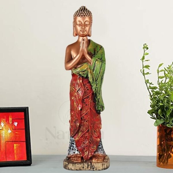 1-39-1.jpg Decorative Buddha Showpiece for Living Room, Bedroom, Office Desk, Cabinets Decor Diwali Decoration Item for Home Decor (14.5 * 4In)