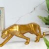 1-4.jpg Modern Gold Panther Sculpture - Sleek Resin Animal Figurine for Home & Office Decor