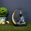 1-40-1.jpg Antique Meditating Moon Buddha Statue Showpiece for Home Decor - Office Decor - Gifting - Lord Buddha Idol Polyresin Decorative Figurine