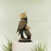 Black & Gold Owl Sculpture - Elegant Home & Office Decor