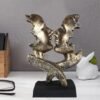 Elegant Kissing Couple Bronze Finish Sculpture - Perfect for Home, Office, or Garden Decoration, Romantic Gift for Loved Ones