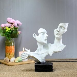 Abstract Couple Sculpture Resin Figurine Modern Love Statue for Home Decor, Anniversary Valentine's Day Gift