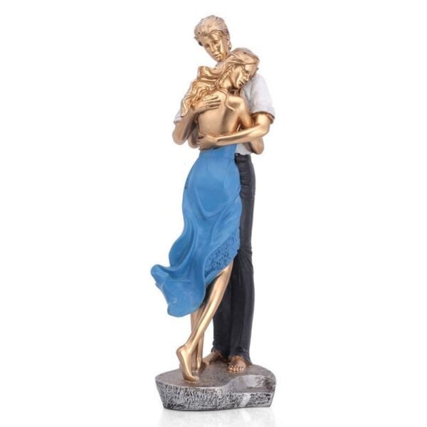 Romantic Dancing Couple Sculpture Resin Figurine HandPainted Latin Dance Statue, Love Home Decor Anniversary & Valentines Day Gift
