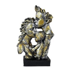 Golden Couple Statue - Romantic Love Figurine for Home Decor