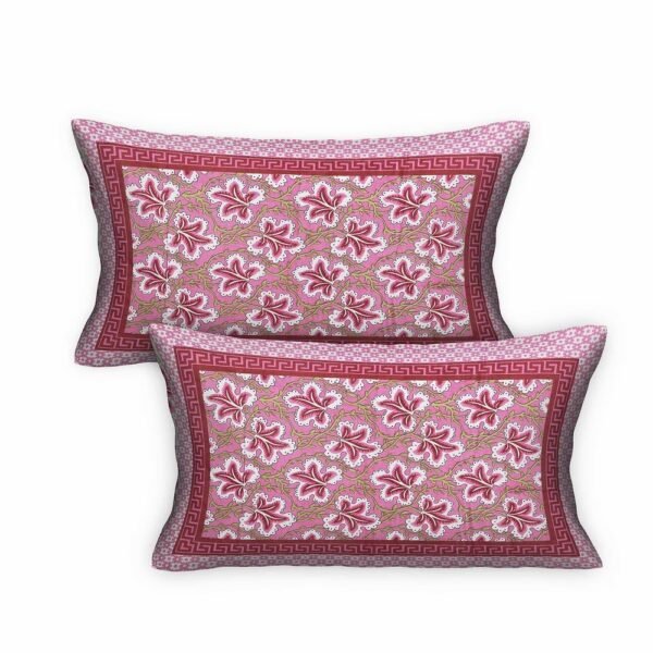 10-1000x1000-1.jpg Super King Size 100% Cotton Jaipuri Bedsheet ? Elegant Floral Block?Print, Breathable & Soft Bed Linen