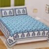 100% Cotton Printed Double Bedsheet Set with 2 Pillow Covers ? Soft, Breathable Ethnic Design Bed Linen