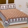 100% Cotton Printed Double Bedsheet Set with 2 Pillow Covers ? Soft, Breathable Ethnic Design Bed Linen