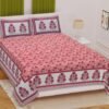 100% Cotton Printed Double Bedsheet Set with 2 Pillow Covers ? Soft, Breathable Ethnic Design Bed Linen