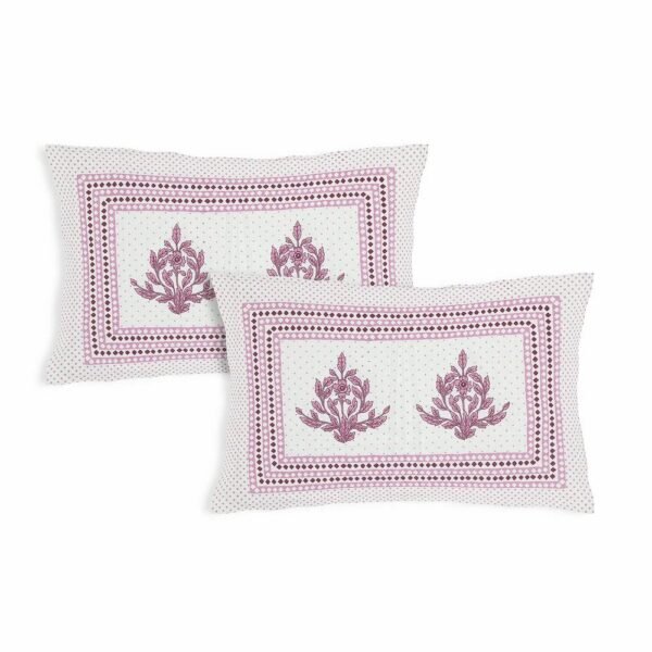 13-2-1000x1000-1.jpg Jaipuri 100% Cotton King?Size Bedsheet ? Traditional Rajasthani Floral & Paisley Print ? Soft, Breathable Double Bed Linen