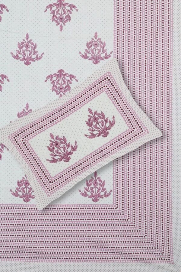 13-6-1-1000x1000-1.jpg Jaipuri 100% Cotton King?Size Bedsheet ? Traditional Rajasthani Floral & Paisley Print ? Soft, Breathable Double Bed Linen