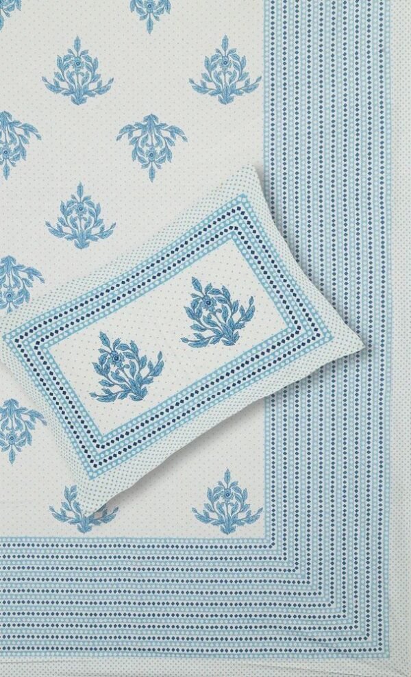 14-5-1-1000x1000-1.jpg Jaipuri 100% Cotton King / Double Bedsheet ? Traditional Rajasthani Block?Print Floral Design ? Soft & Breathable Home Bedding