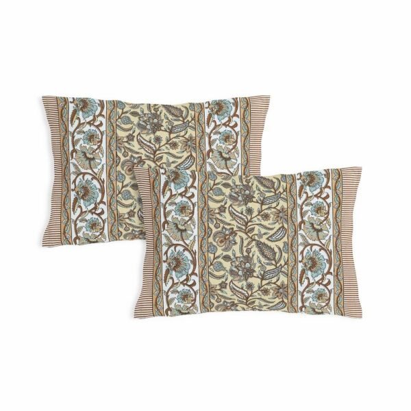 16-1-1000x1000-1.jpg Jaipuri 100% Cotton King / Double Bedsheet ? Traditional Rajasthani Floral & Paisley Block Print ? Soft, Breathable Home Bedding