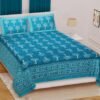 161-1000x1000-2.jpg Jaipuri Printed 100% Cotton Double Bedsheet with 2 Pillow Covers ? Soft, Breathable Ethnic Bed Linen
