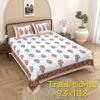 King Size Cotton Bedsheet | Premium Soft Fabric | Breathable & Colorfast Double Bed Sheet with 2 Pillow Covers