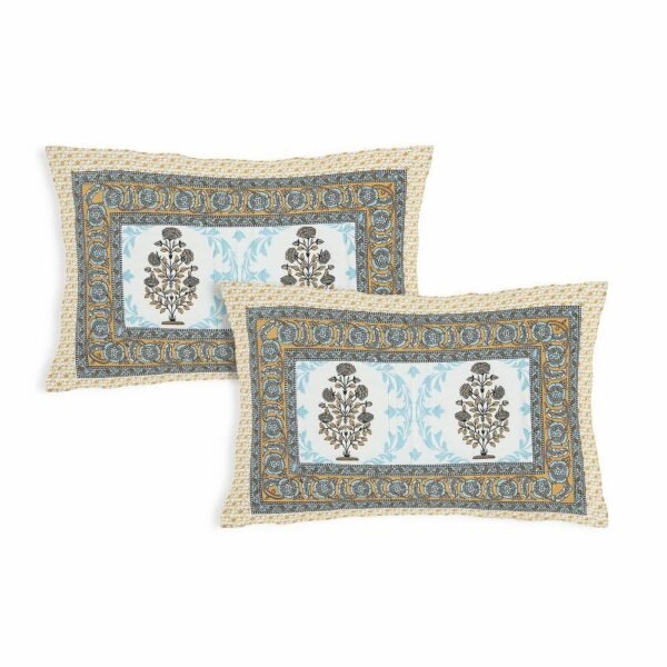 Authentic Jaipuri Cotton Double Bedsheet ? 100% Pure Cotton, Hand?Block Print, Vibrant Rajasthani Design