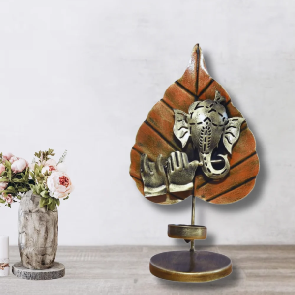 2-1000x1000-1.png Metal Brown Pan Ganesh Statue | Handmade Ganesha Idol for Home D?cor, Pooja Room & Gift | Antique Finish Metal Art Showpiece