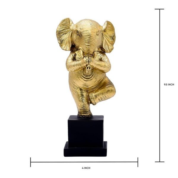 2-16.jpg Golden Yoga Elephant Figurine - Meditative Elephant Statue for Home Decor